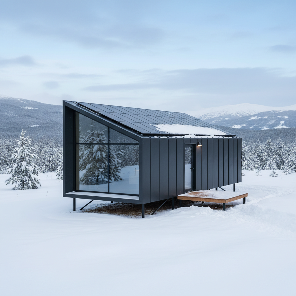 TerraPod dans un paysage hivernal